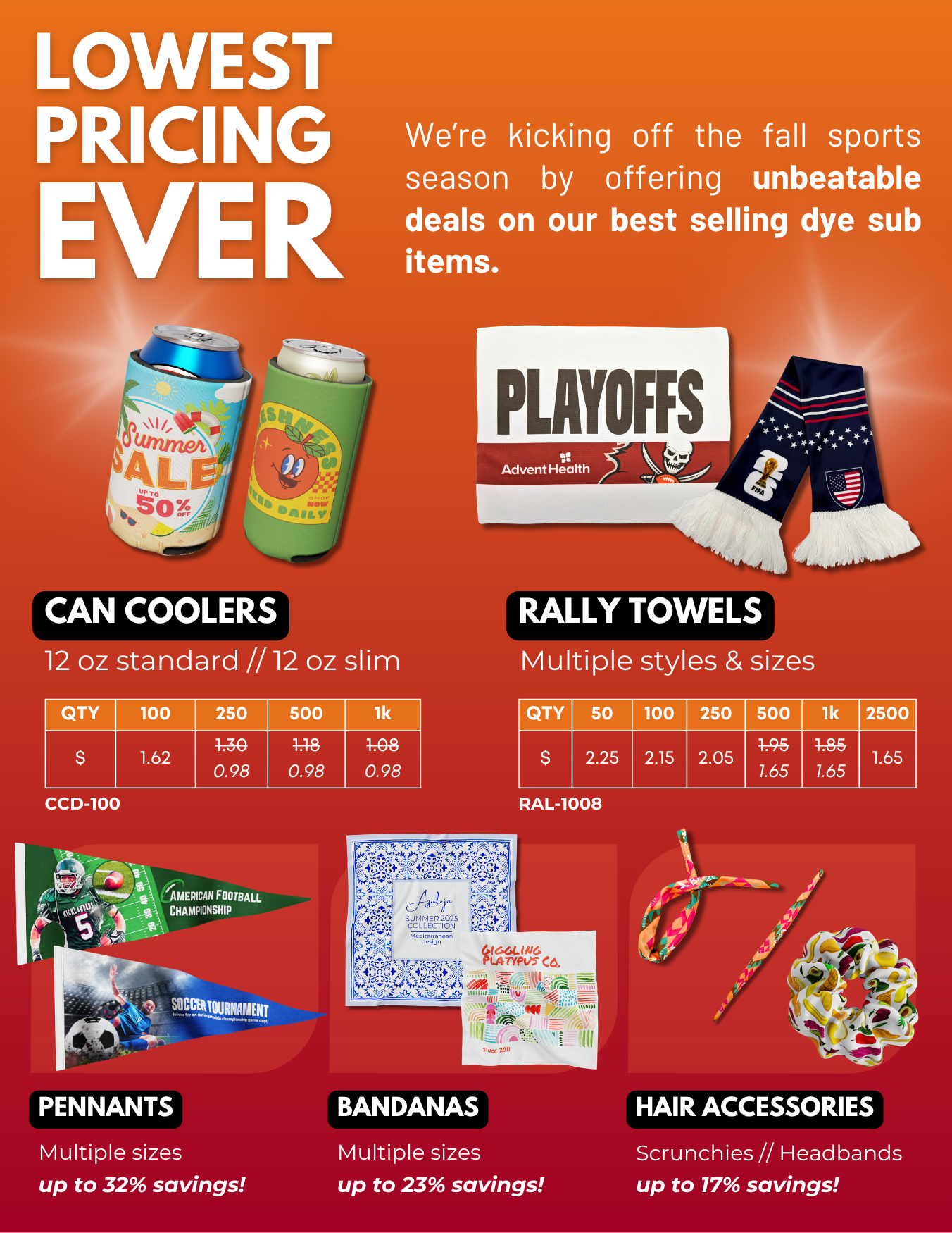 Fall Sports Dye-Sub Promo flyer preview
