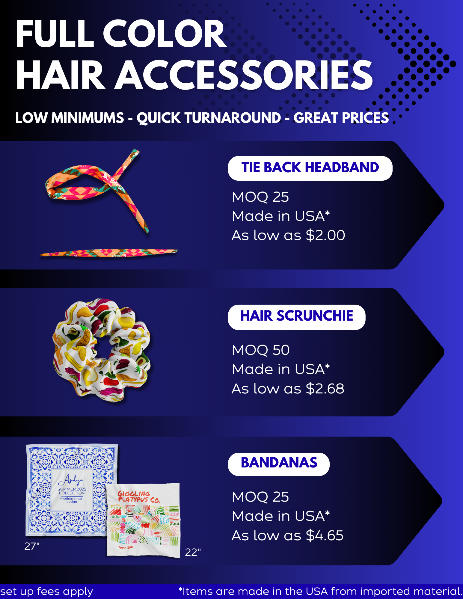 Full-Color Hair Accessories flyer preview