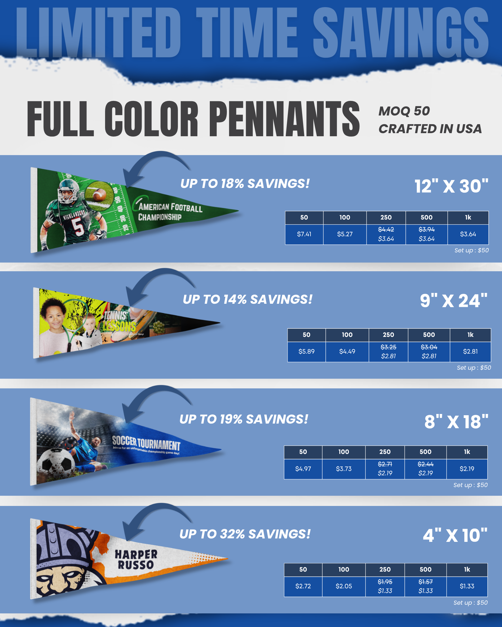 Full-Color Pennants flyer preview
